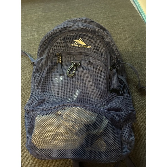 High Sierra Navy Mesh Hiking‎ Backpack GG2 - Picture 1 of 3